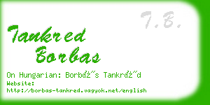 tankred borbas business card